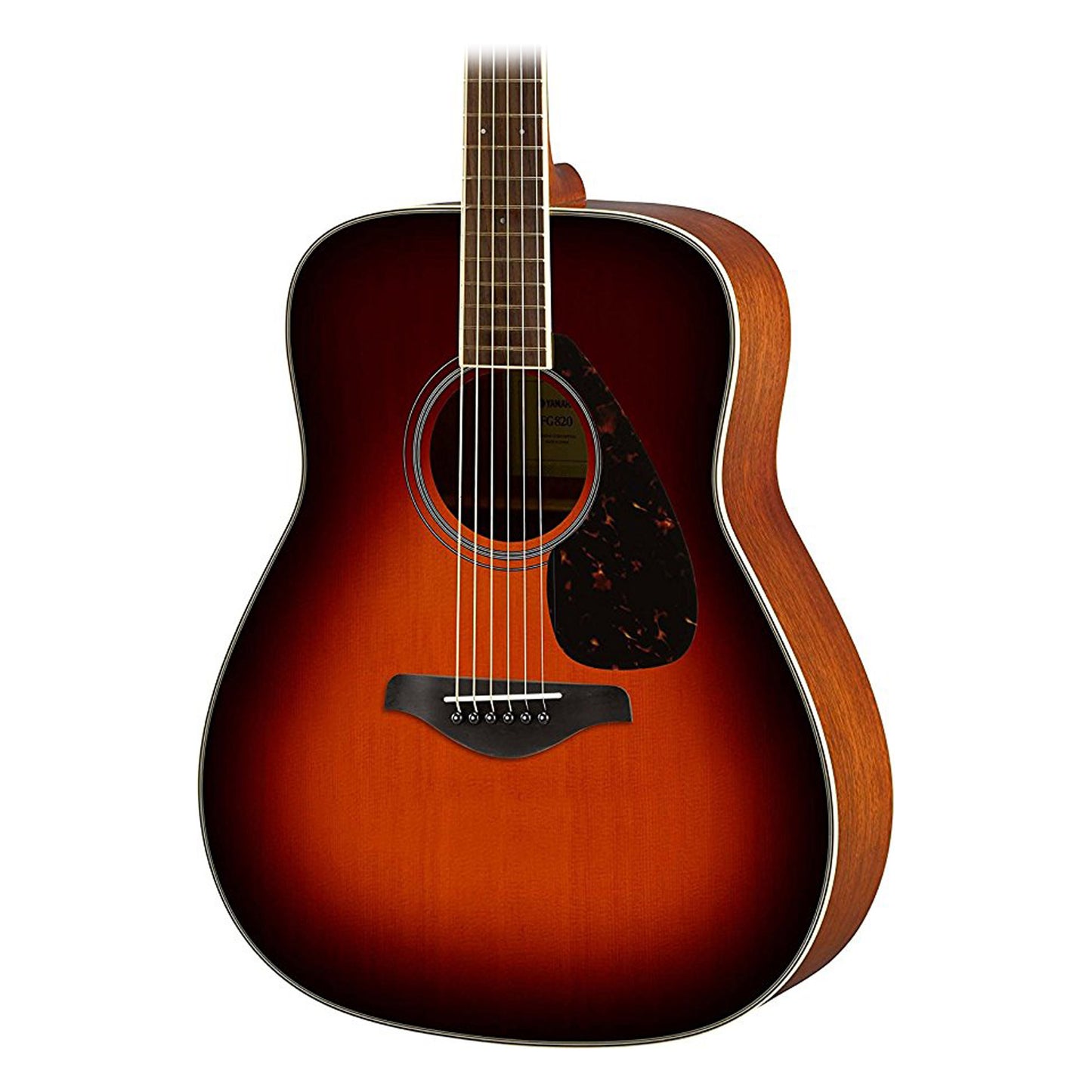 Yamaha FG820 Solid Top Acoustic Guitar, Brown Sunburst