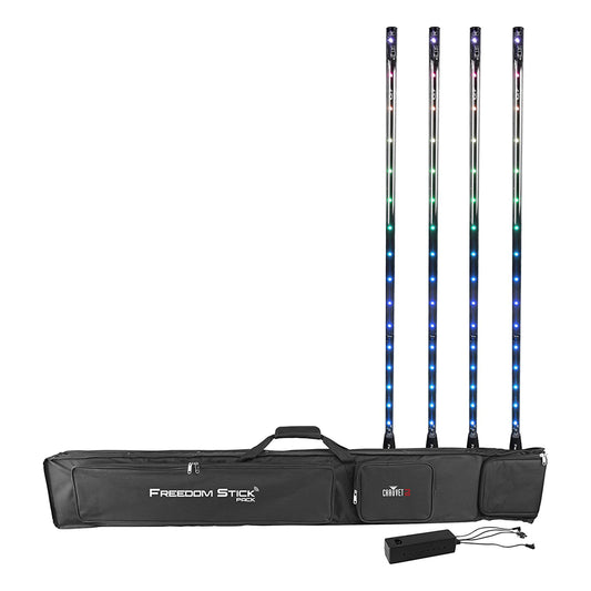 CHAUVET DJ Freedom Stick Pack (4) Battery-Powered LED Effect/Stage Lights