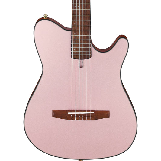 Ibanez FRH10N 6 String Acoustic Electric Guitar - Rose Gold Metallic Flat