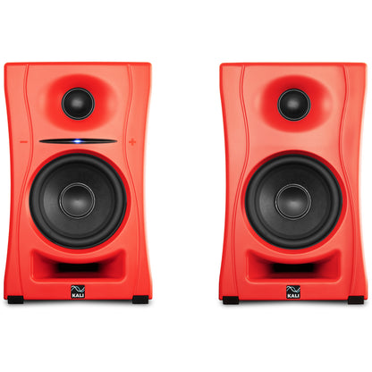 KALI AUDIO LP-UNF-R 4” Ultra Nearfield Powered Monitor System w/Bluetooth - Boundary Compensation EQ Settings - for Mixing, Recording, Audio Production - USB-C, TRS, RCA Inputs Red (Pair)