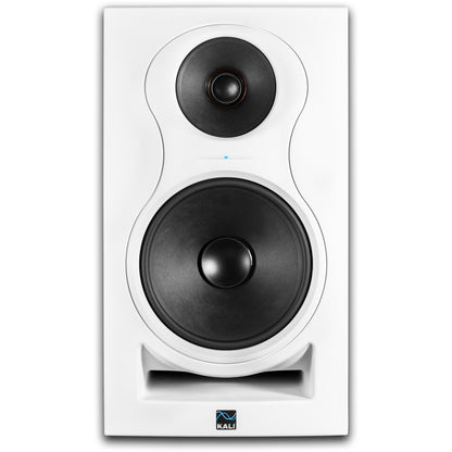 KALI AUDIO IN-8W V2 8" Powered 3-way Studio Monitor - 140W Speaker System - Boundary Compensation EQ Settings - For Mixing, Recording, Audio Production - XLR, TRS, RCA Inputs - Single, White