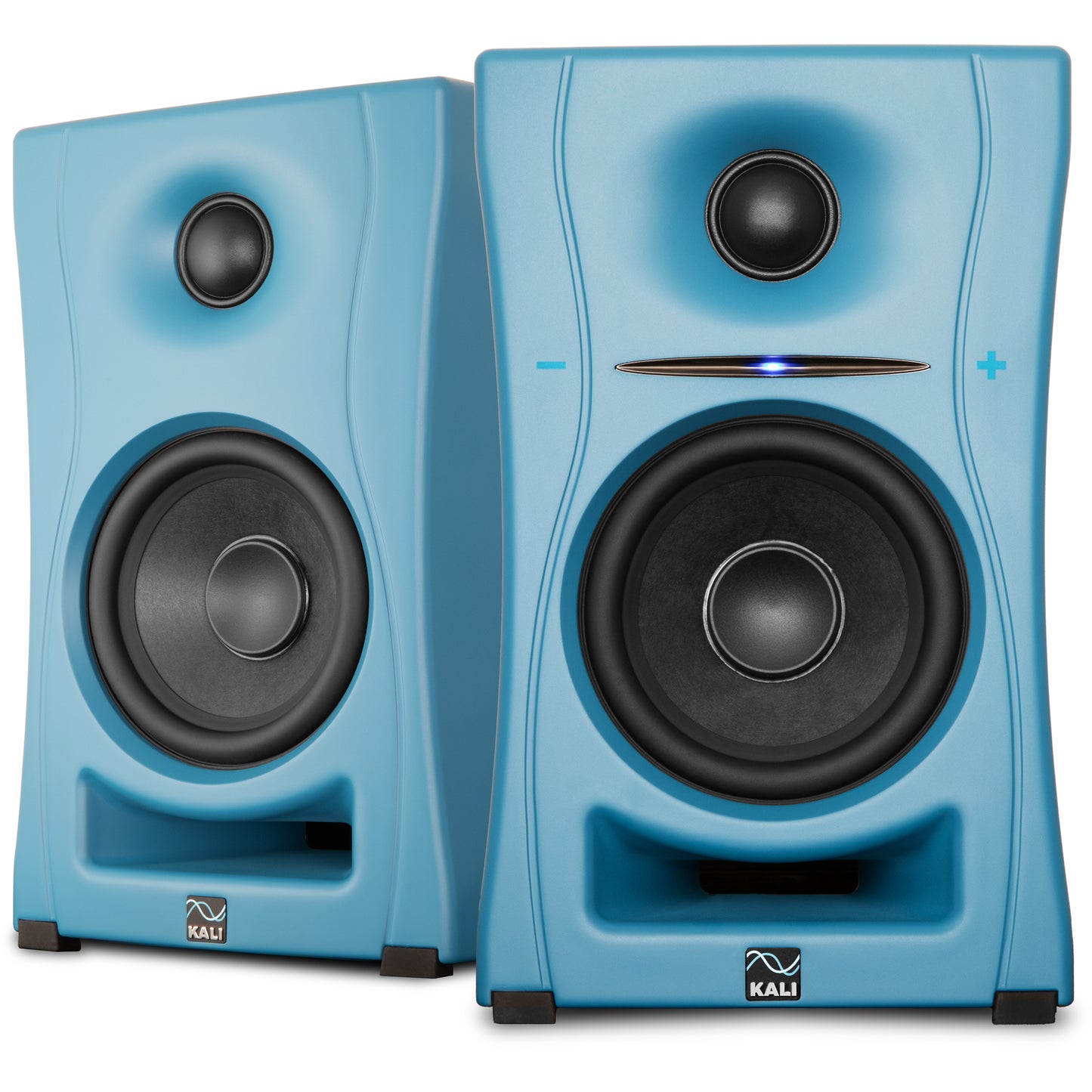 KALI AUDIO LP-UNF-B 4” Ultra Nearfield Powered Monitor System w/Bluetooth - Boundary Compensation EQ Settings - for Mixing, Recording, Audio Production - USB-C, TRS, RCA Inputs Blue (Pair)
