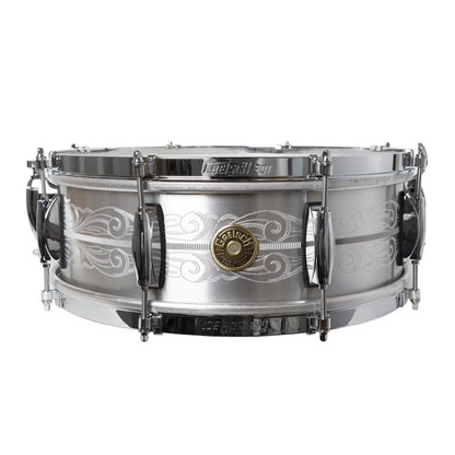 Gretch Limited Edition 135th Anniversary Solid Aluminum Engraved 5x14 Snare Drum