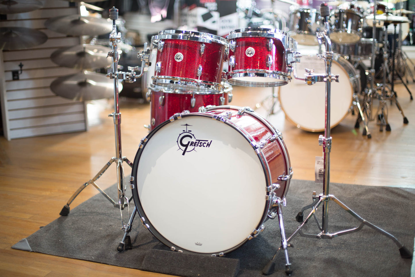 Gretsch Brooklyn Series Drum Kit in Red Glass Nitron Wrap GBE8246CRM
