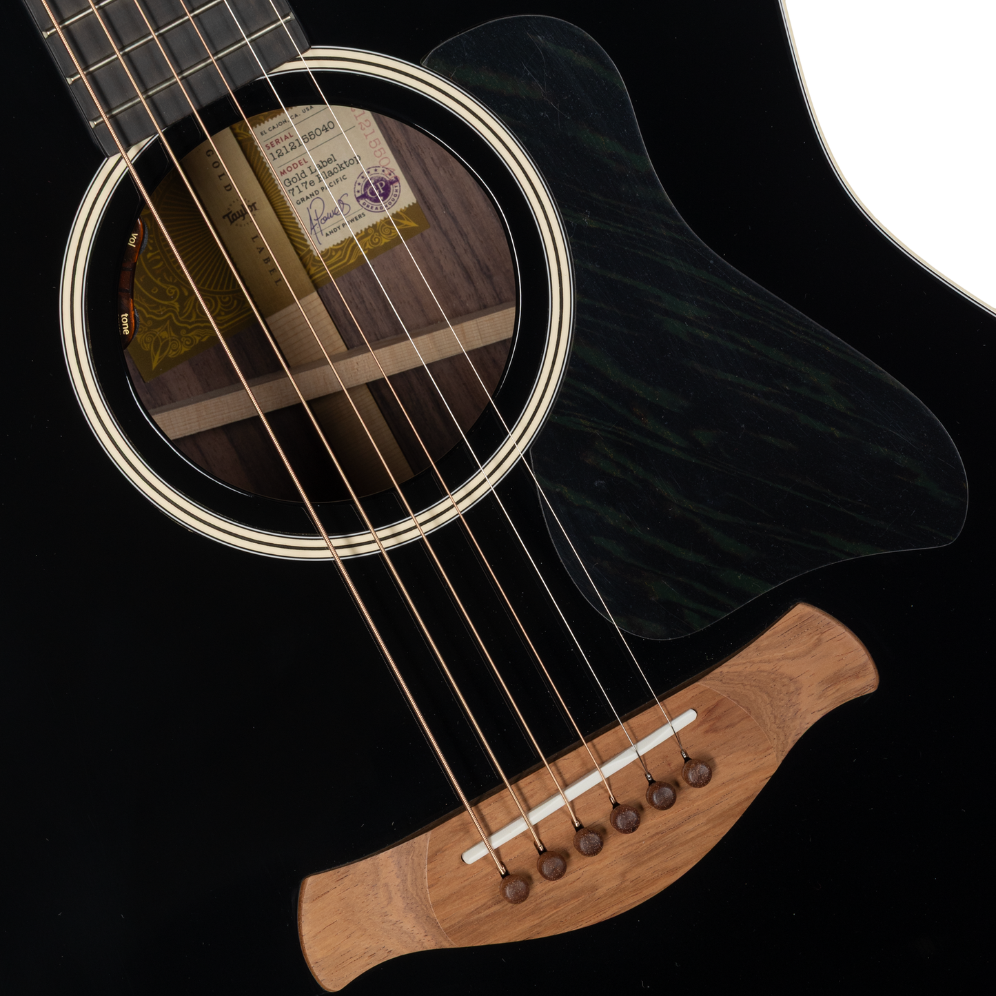 Taylor Gold Label 717e Grand Pacific Acoustic Electric Guitar - Blacktop