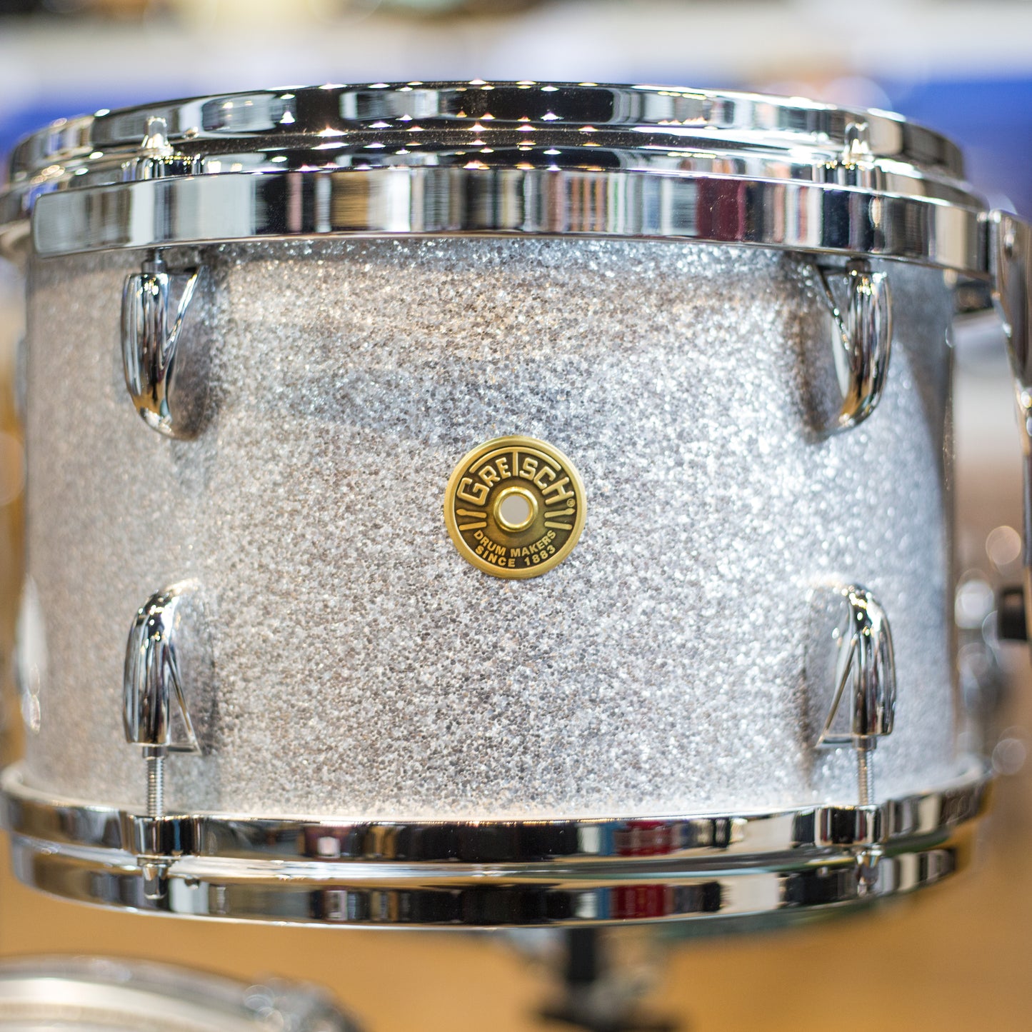 Gretsch GRNT184012 USA Custom 4 Piece Bop Shell Kit in Silver Sparkle (GRNT184012)