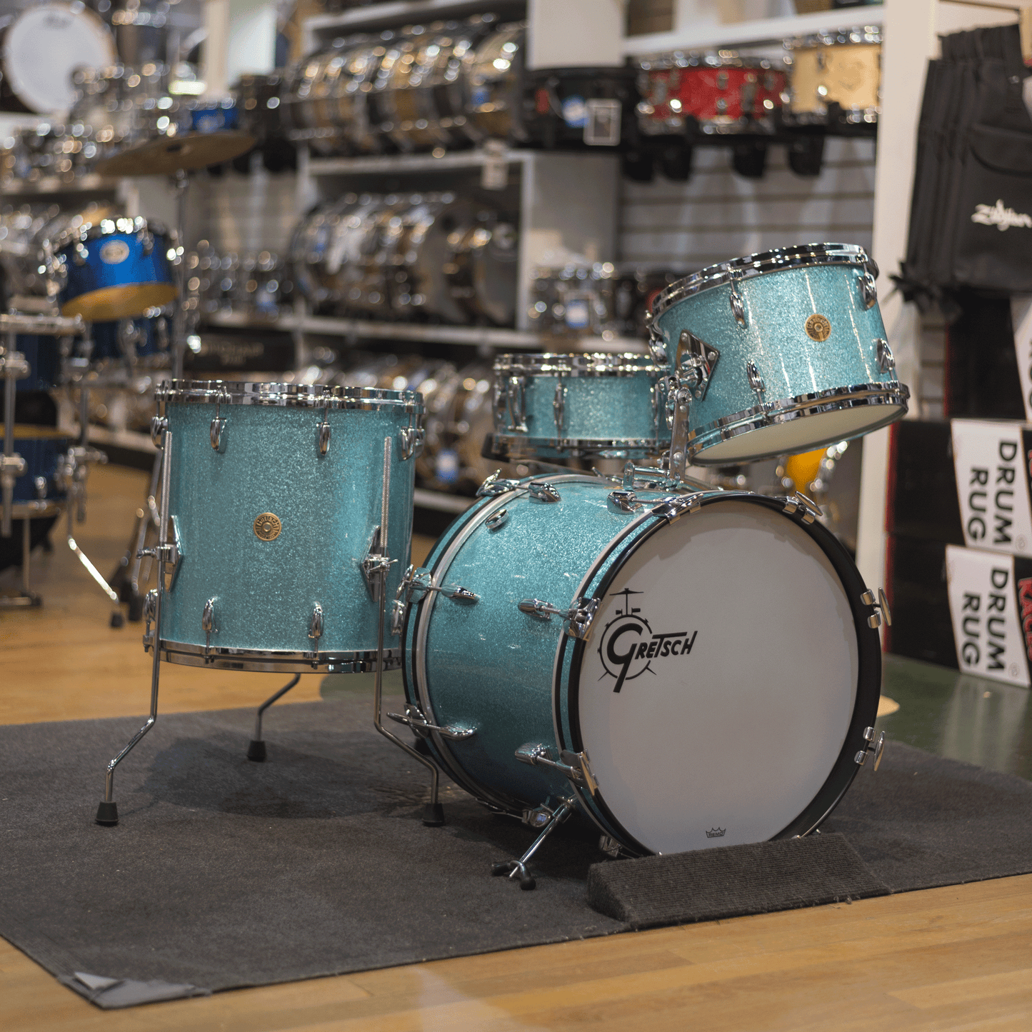 Gretsch GMT4PC023 USA Custom Vintage Built Series Bop Kit Turquoise Sparkle (GRNT4PC023)