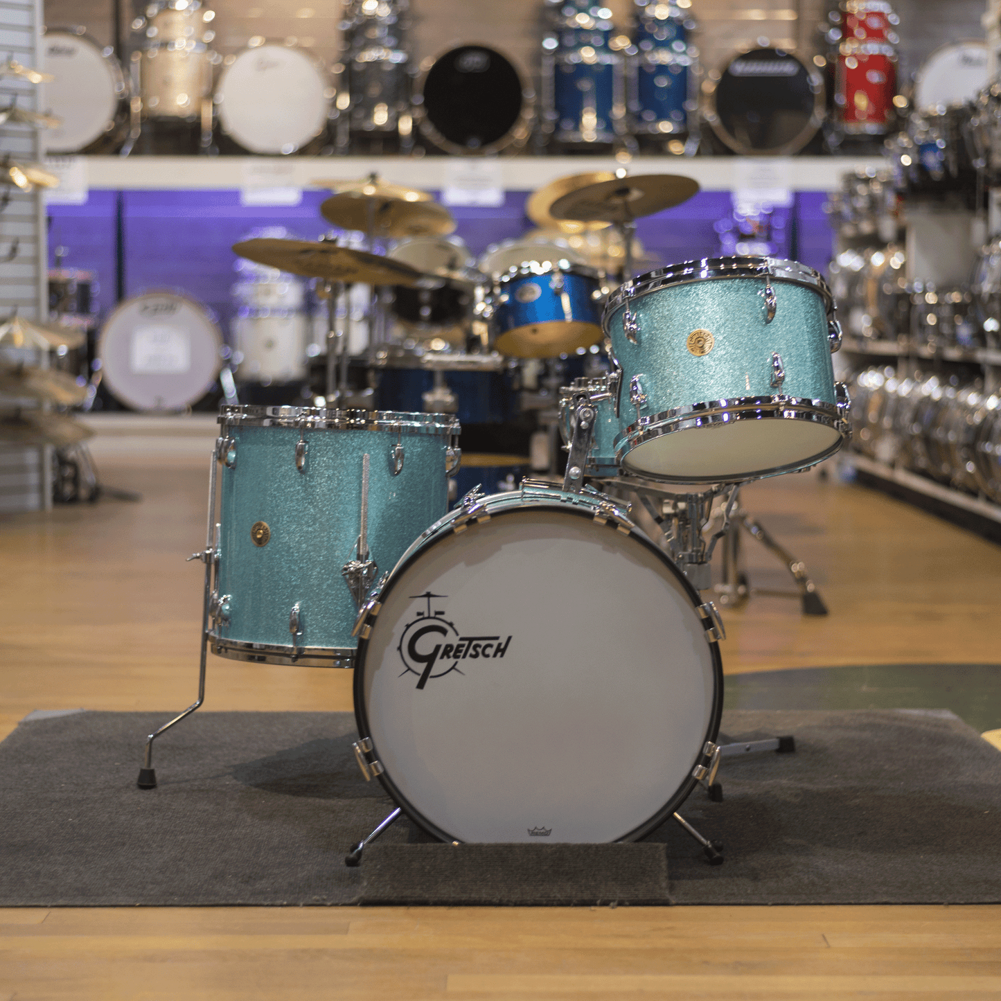 Gretsch GMT4PC023 USA Custom Vintage Built Series Bop Kit Turquoise Sparkle (GRNT4PC023)