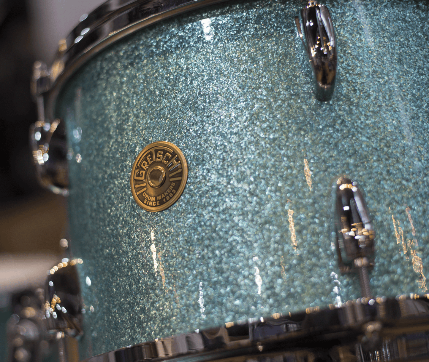 Gretsch GMT4PC023 USA Custom Vintage Built Series Bop Kit Turquoise Sparkle (GRNT4PC023)