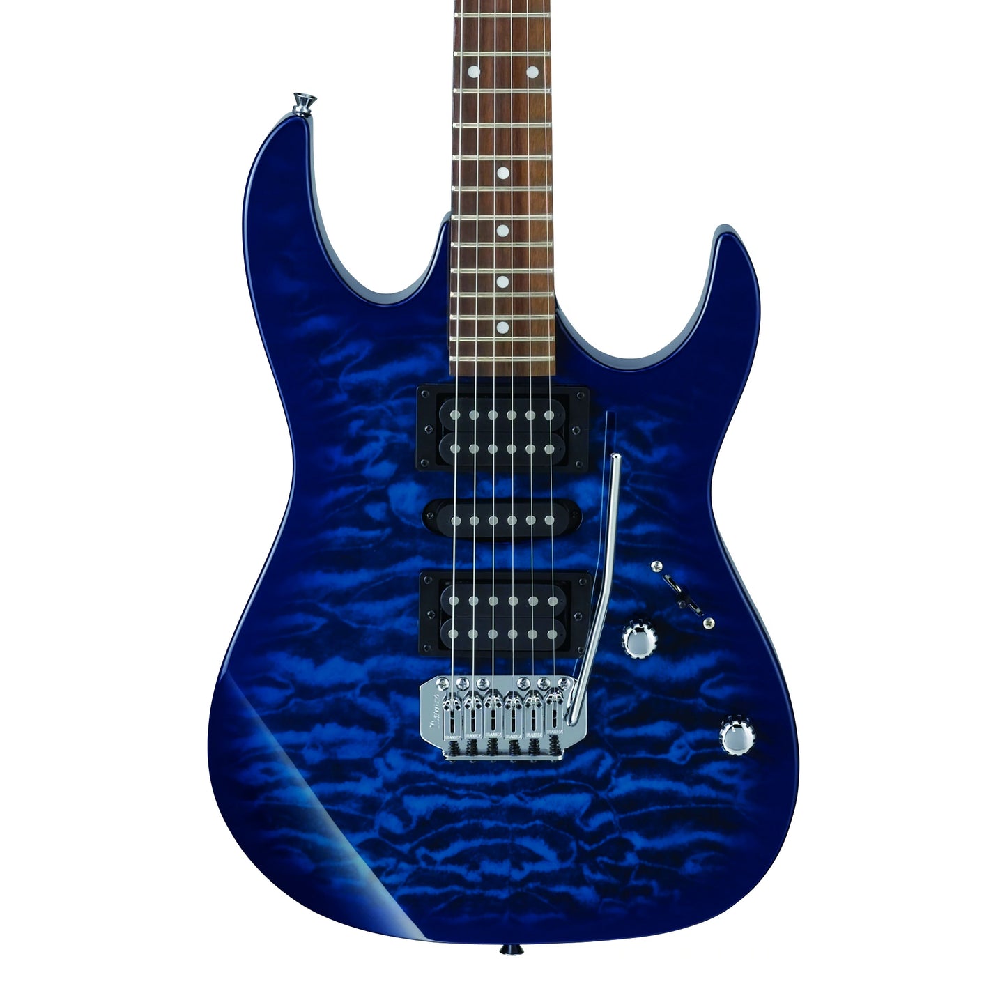 Ibanez GRX70QA Gio RX 6-String Electric Guitar - Transparent Blue Burst