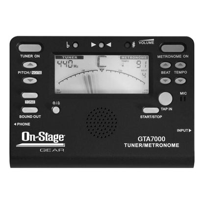 On Stage GTA7000 Chromatic Tuner, Metronome, Tone Generator