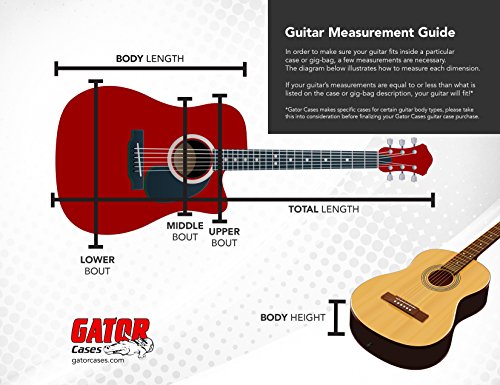 Gator Cases GTSA Series Acoustic Dreadnought Guitar Case with TSA Locking Latch