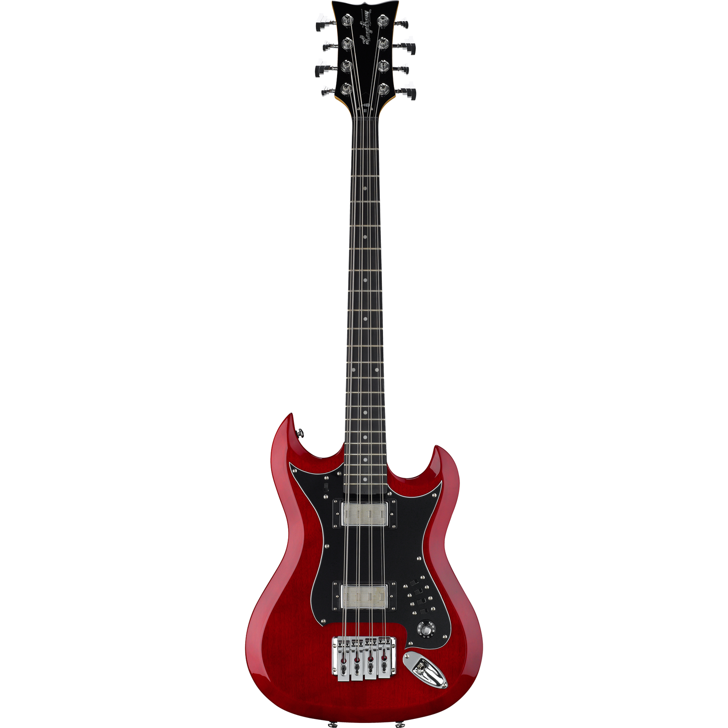Hagstrom H8II 8-String Electric Bass - Wild Cherry Transparent