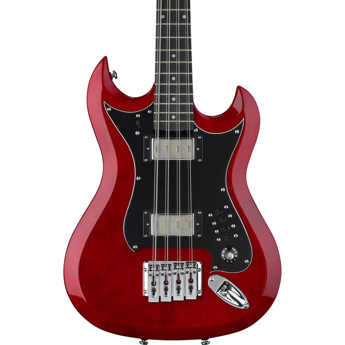 Hagstrom H8II 8-String Electric Bass - Wild Cherry Transparent