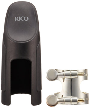 Rico H-ligature & cap for hard rubber alto saxophone mouthpieces