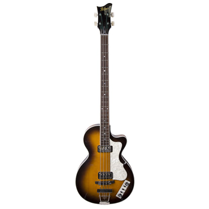Hofner Contemporary Singlecut Club Bass Sunburst Bass with Case (HCT-500/2-SB-O)