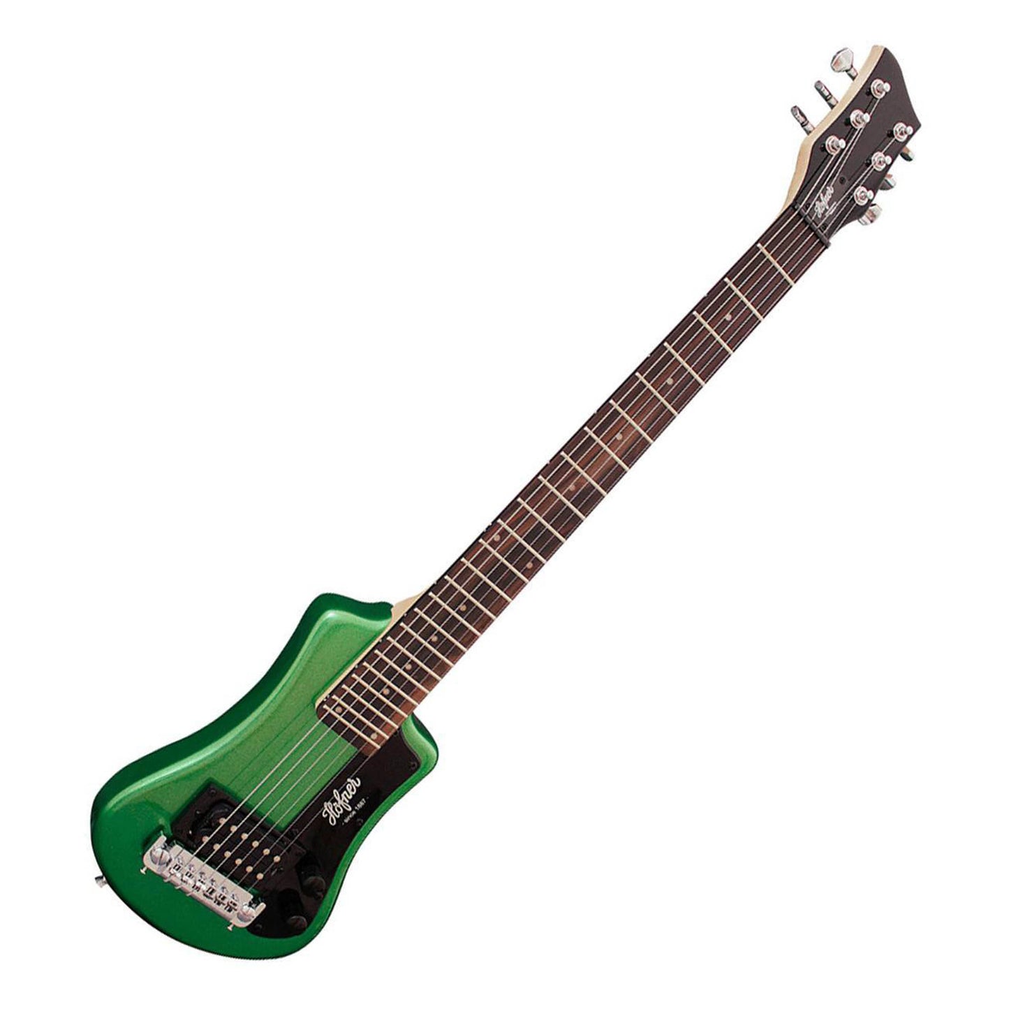 Hofner Shorty Travel Electric Guitar in Green Metallic