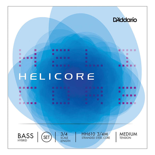 D'Addario Helicore Hybrid Bass String Set, 3/4 Scale, Medium Tension