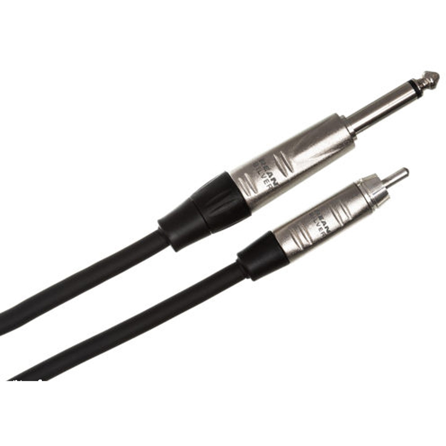 Hosa HPR-010 Pro Unbalanced Interconnect, REAN 1/4 in TS to RCA, 10 ft