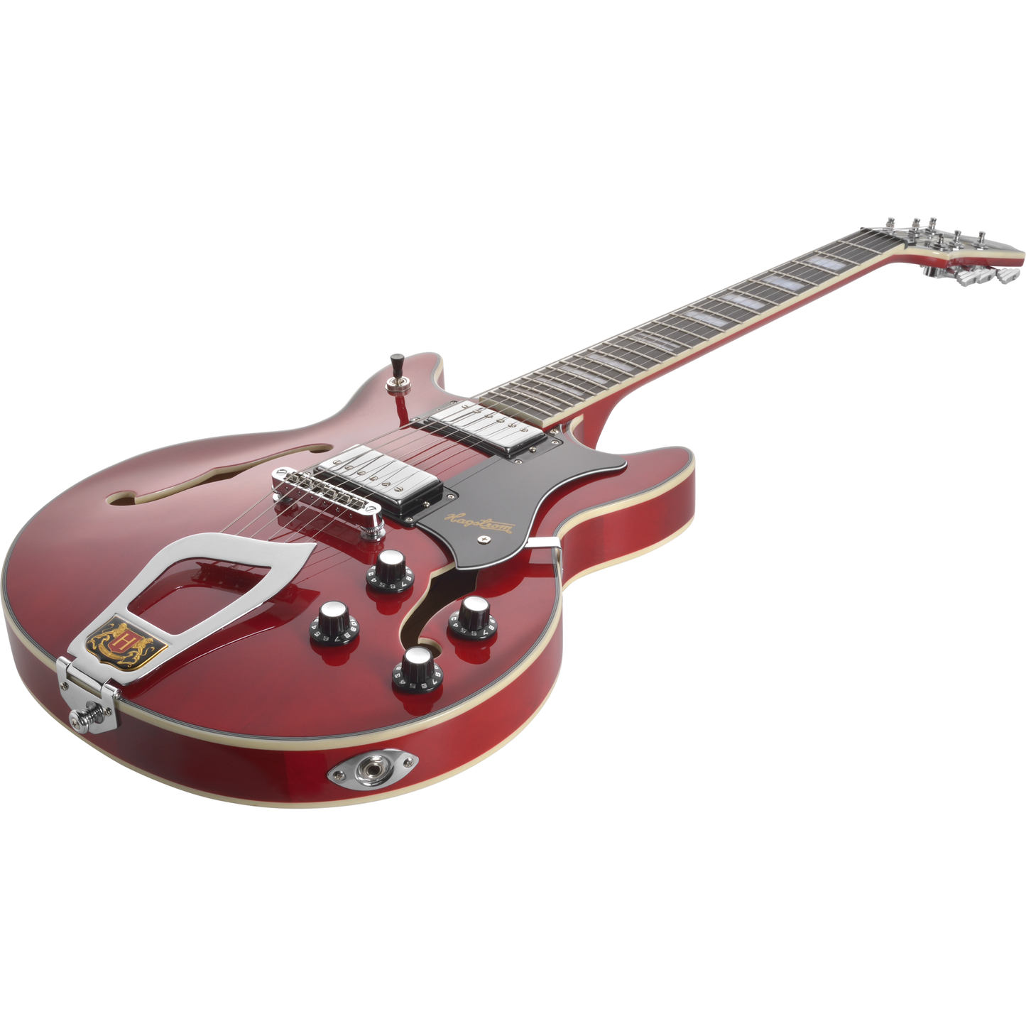 Hagstrom Alvar Semi-Hollow Electric Guitar - Wild Cherry Transparent