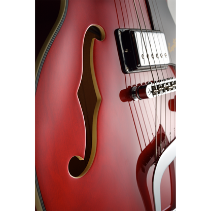 Hagstrom Alvar Semi-Hollow Electric Guitar - Wild Cherry Transparent