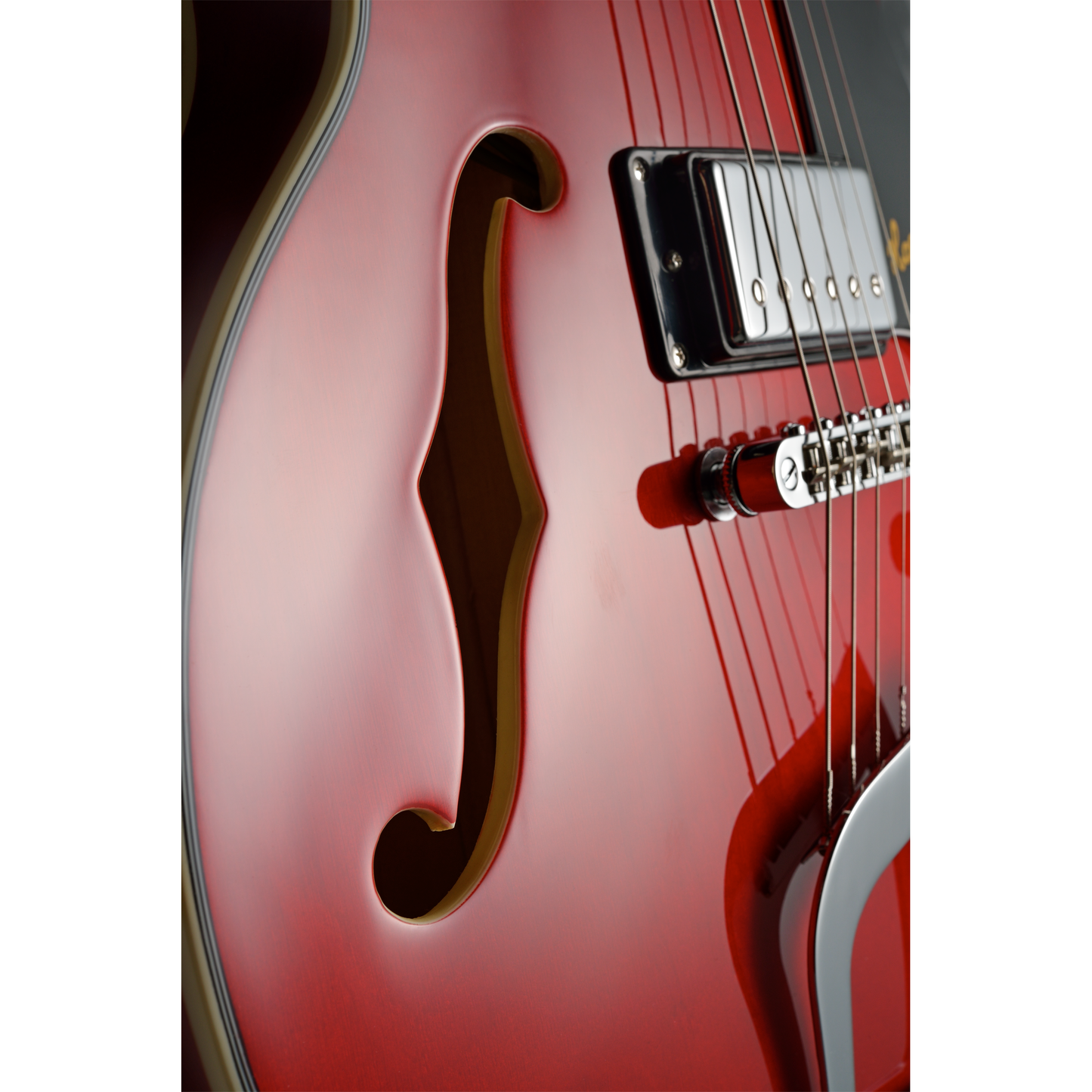 Hagstrom Alvar Semi-Hollow Electric Guitar - Wild Cherry Transparent