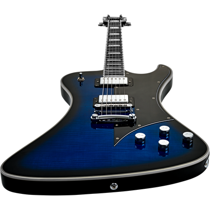 Hagstrom Fantomen Special Flame Maple Top Electric Guitar - Worn Denim