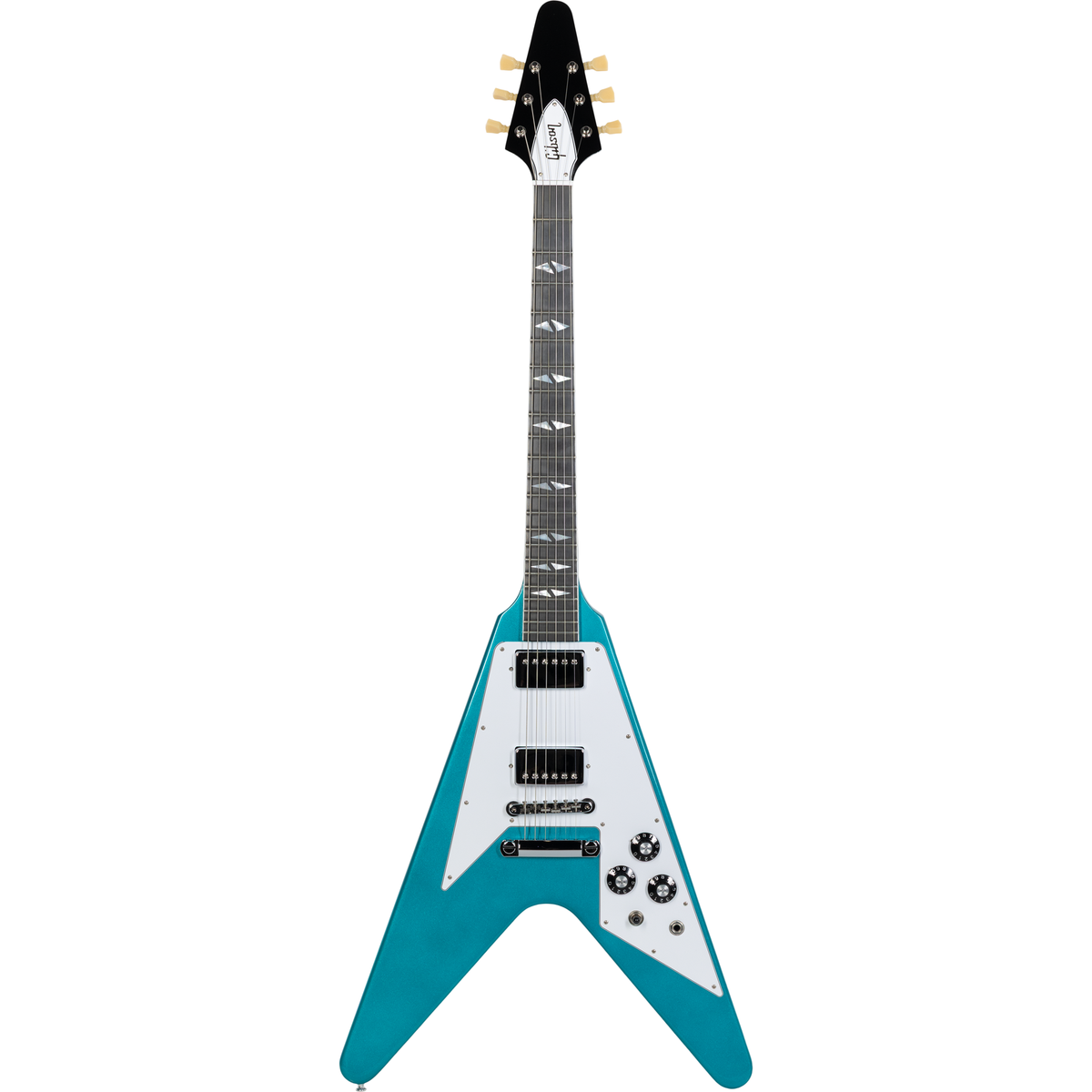 Gibson Custom 1969 Flying V Reissue Gloss Electric Guitar - Aqua Mist