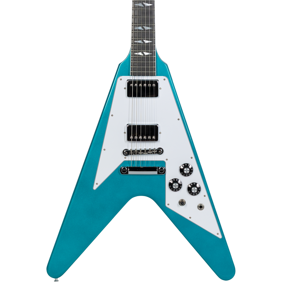 Gibson Custom 1969 Flying V Reissue Gloss Electric Guitar - Aqua Mist