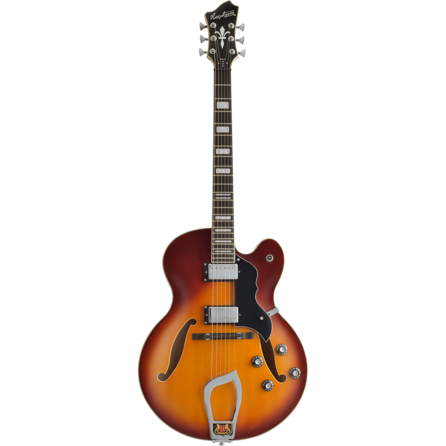 Hagstrom HJ800 Hollow Body Jazz Electric Guitar - Vintage Sunburst