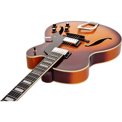 Hagstrom HJ800 Hollow Body Jazz Electric Guitar - Vintage Sunburst