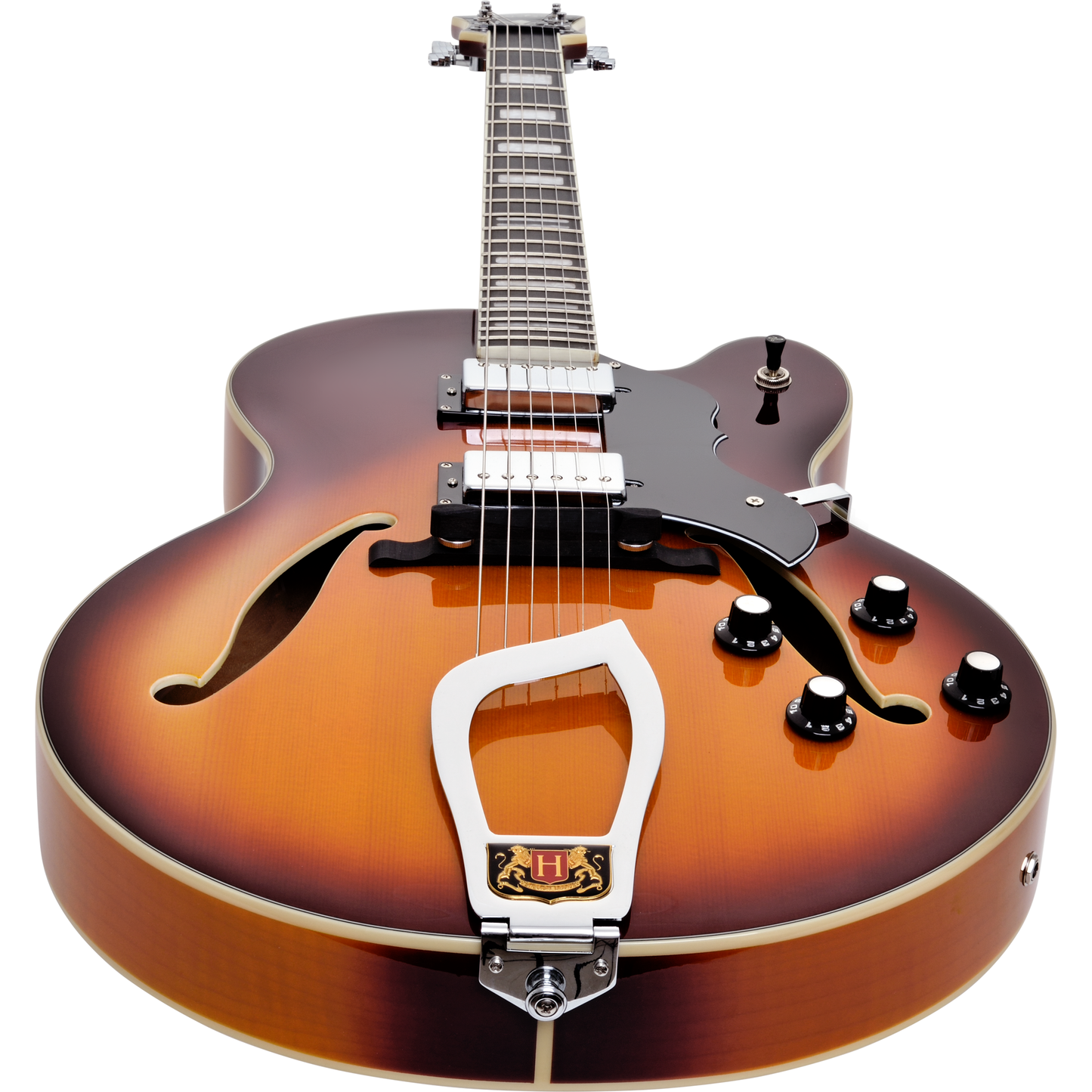 Hagstrom HJ800 Hollow Body Jazz Electric Guitar - Vintage Sunburst