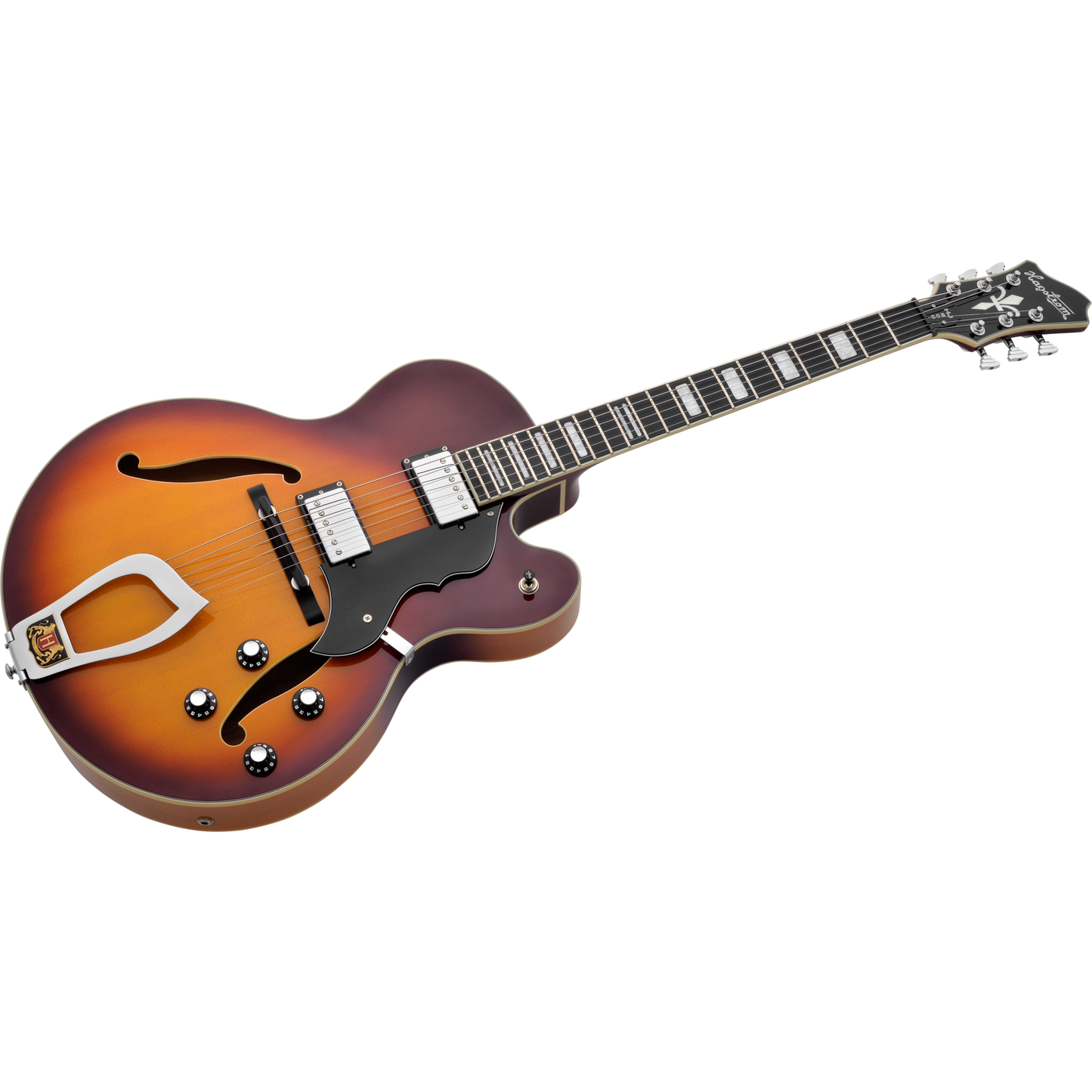 Hagstrom HJ800 Hollow Body Jazz Electric Guitar - Vintage Sunburst