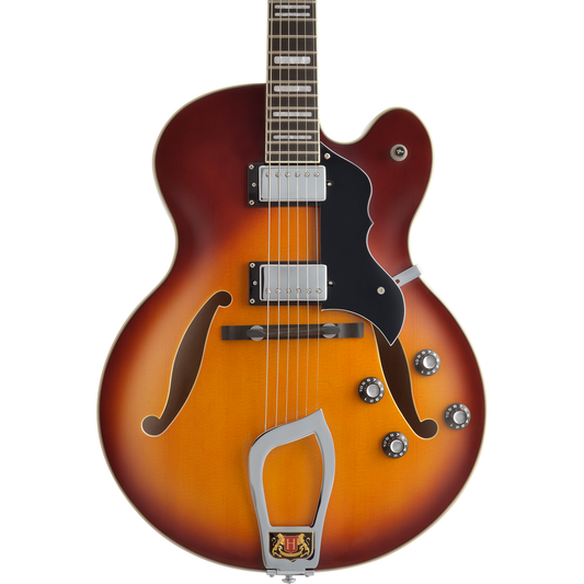 Hagstrom HJ800 Hollow Body Jazz Electric Guitar - Vintage Sunburst