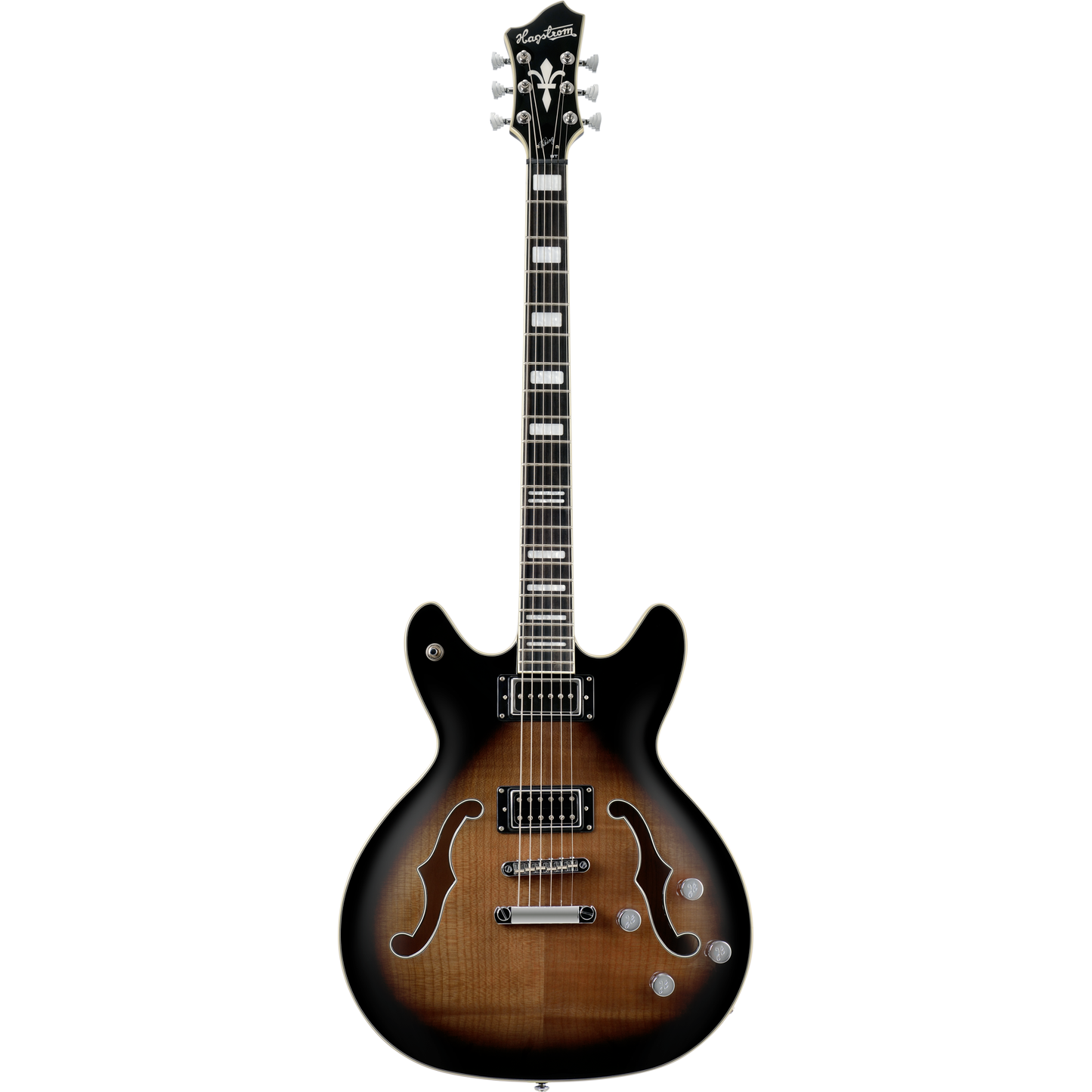 Hagstrom Viking Deluxe Baritone Electric Guitar - Cosmic Black Burst
