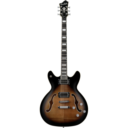 Hagstrom Viking Deluxe Baritone Electric Guitar - Cosmic Black Burst