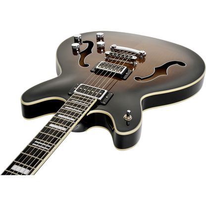 Hagstrom Viking Deluxe Baritone Electric Guitar - Cosmic Black Burst