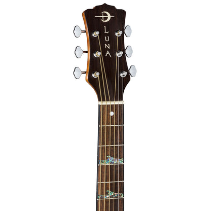 Luna Guitars HTZBRGCE Zebrawood Acoustic Electric Cutaway