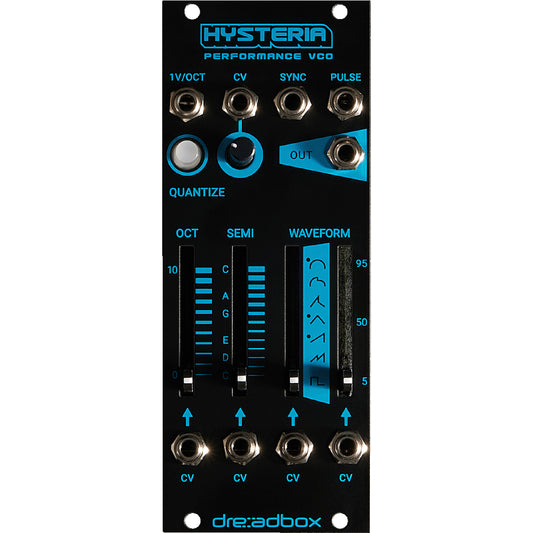 Dreadbox Hysteria 10 hp Performance Oscillator with Note Quantize - Black Light