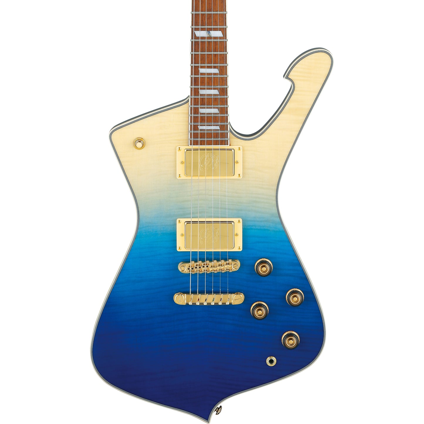 Ibanez IC420FM Iceman 6-String Electric Guitar - Transparent Blue Gradation