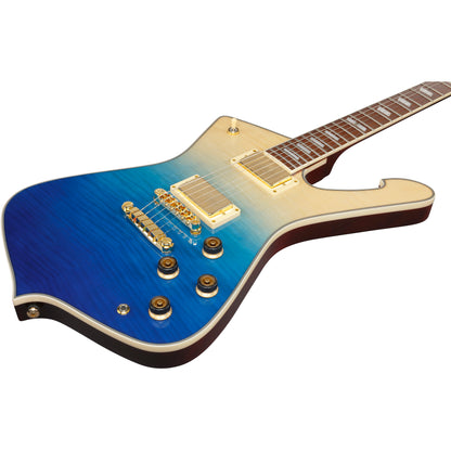 Ibanez IC420FM Iceman 6-String Electric Guitar - Transparent Blue Gradation