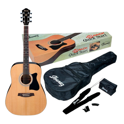 Ibanez IJV50 Quickstart Jampack Acoustic Guitar Bundle