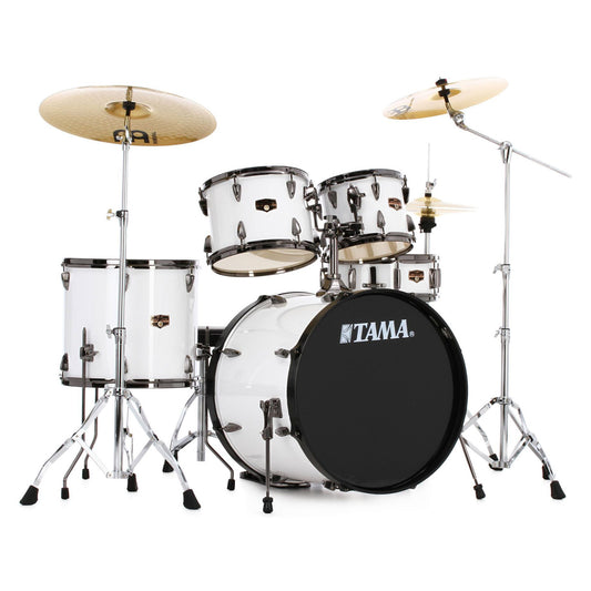 Tama Imperialstar 5-Piece Drum Set in Sugar White with Black Nickel Hardware