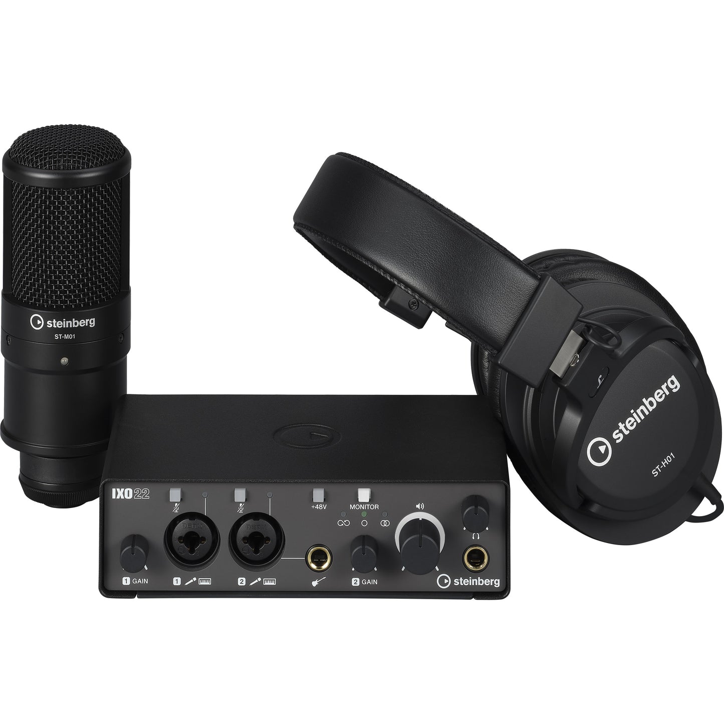 Steinberg IXO22BRPack Black - IXO22 B Recording Pack with Mic & Headphones