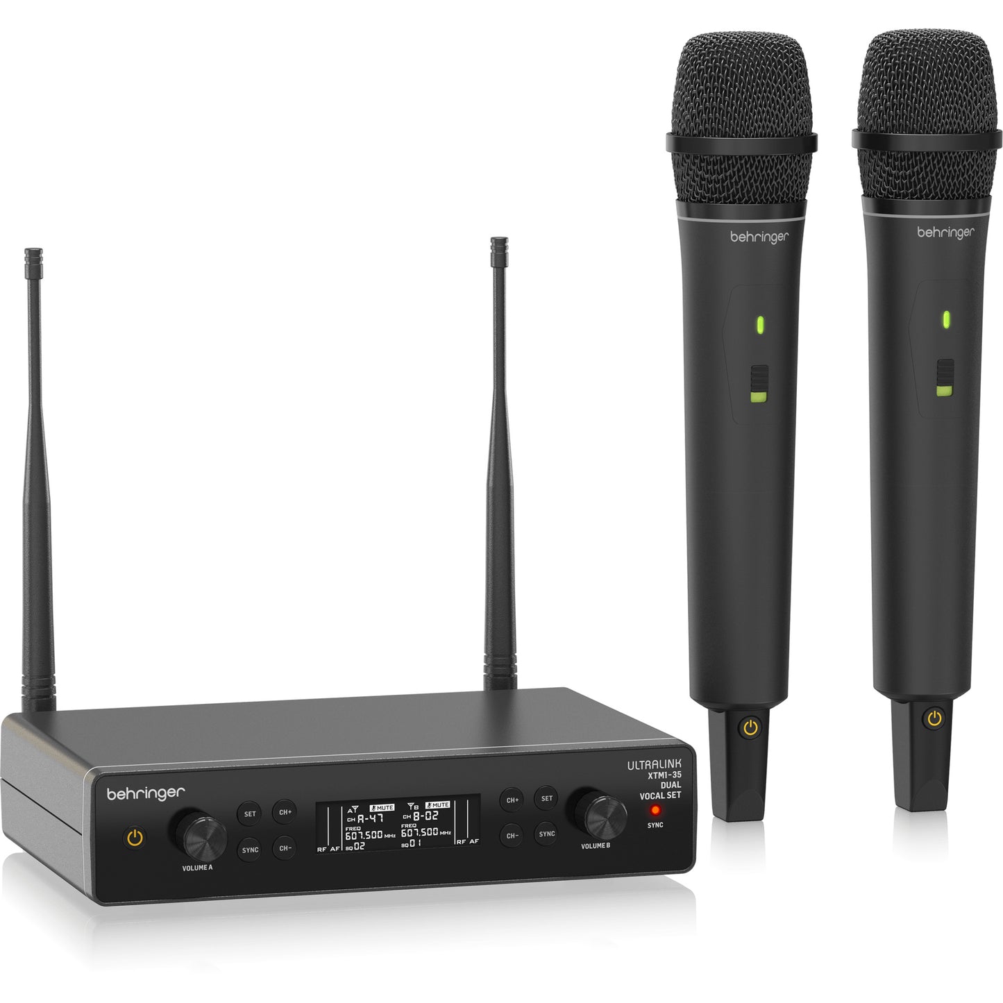 Behringer XTM1-35 DUAL VOCAL SET - UHF Wireless System with 2 Handheld Microphones