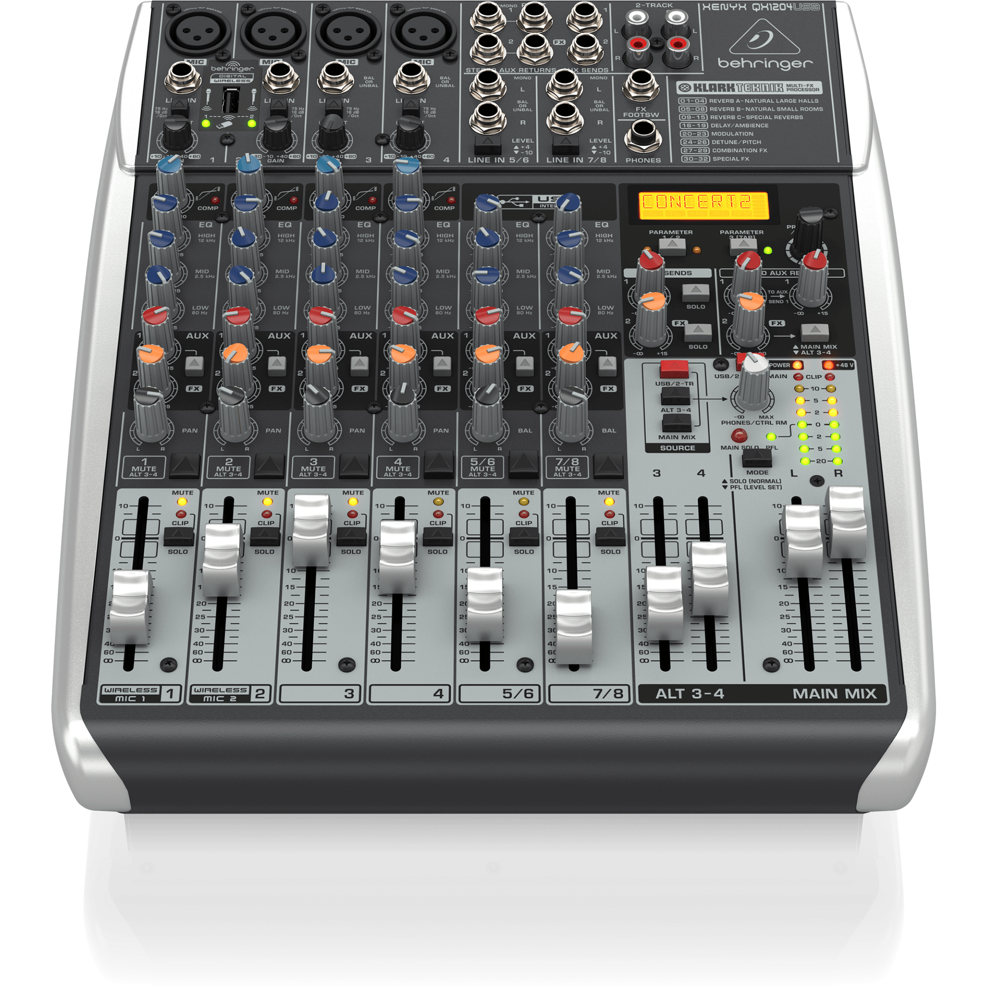 Behringer Xenyx QX1204USB Mixer with USB and Effects – Alto Music Behringer Xenyx QX1204USB Mixer with USB and Effects – Alto Music