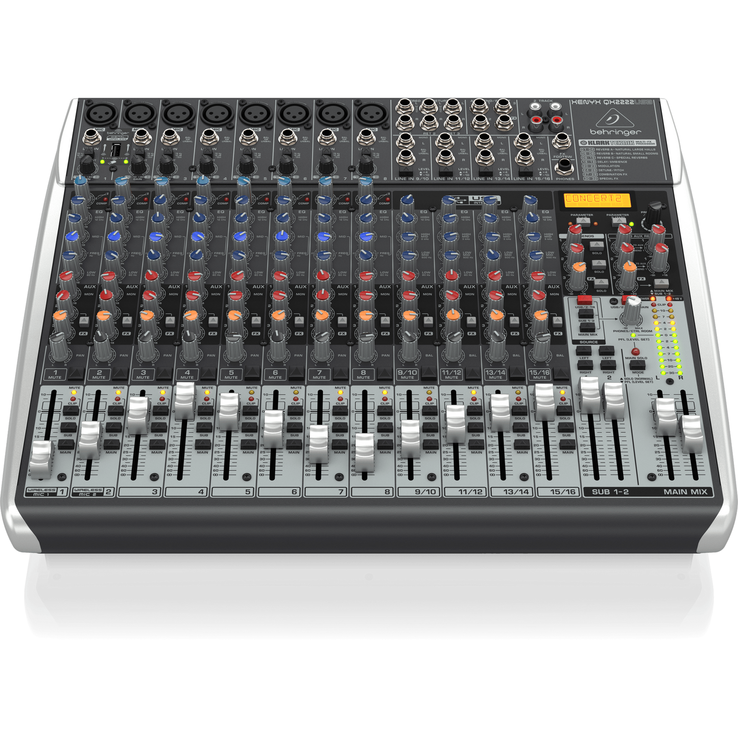 Behringer XENYX QX2222USB 22-Input USB Audio Mixer with Effects