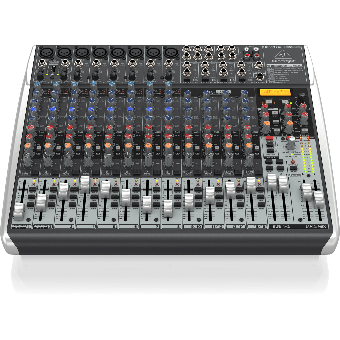 Behringer XENYX QX2222USB 22-Input USB Audio Mixer with Effects Behringer XENYX QX2222USB 22-Input USB Audio Mixer with Effects