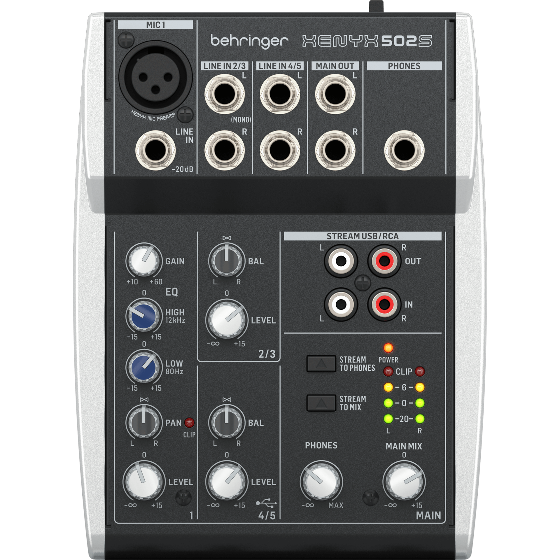 Behringer Xenyx 502S 5-Channel Analog Streaming Mixer – Alto Music