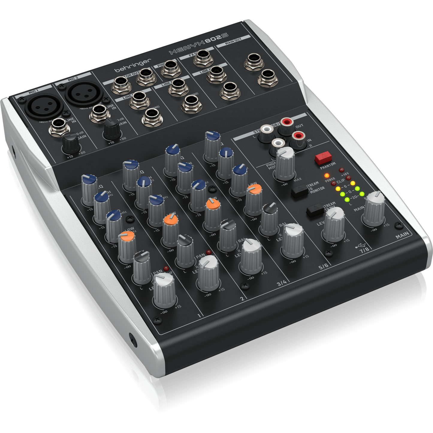 Behringer Xenyx 802S 8-Channel Analog Streaming Mixer – Alto Music Behringer Xenyx 802S 8-Channel Analog Streaming Mixer – Alto Music